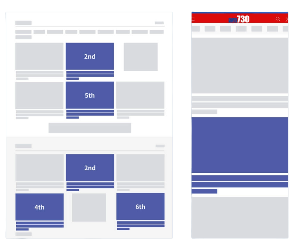 Homepage Sponsored Content Entrance example